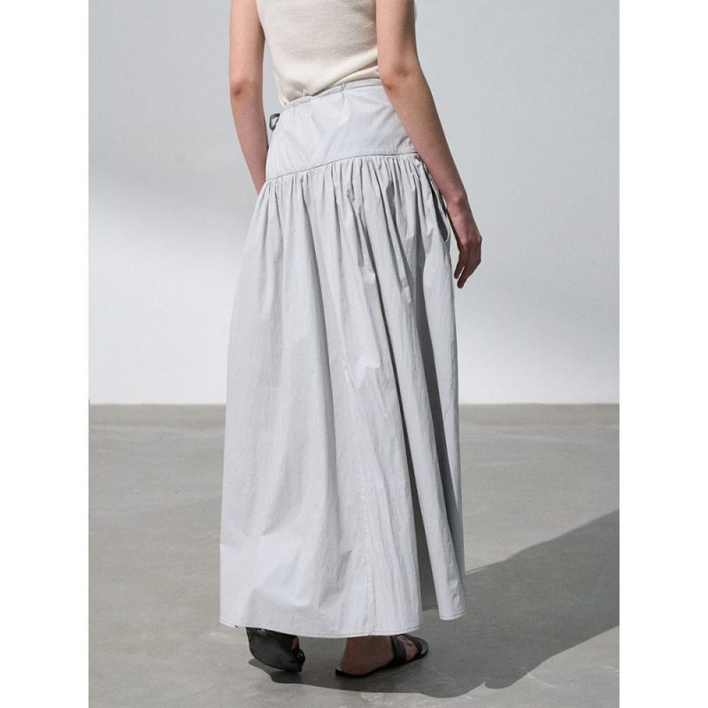 Womens Bottoms |  Drop-Waist Wrap Midi Skirt Bottoms Bottoms