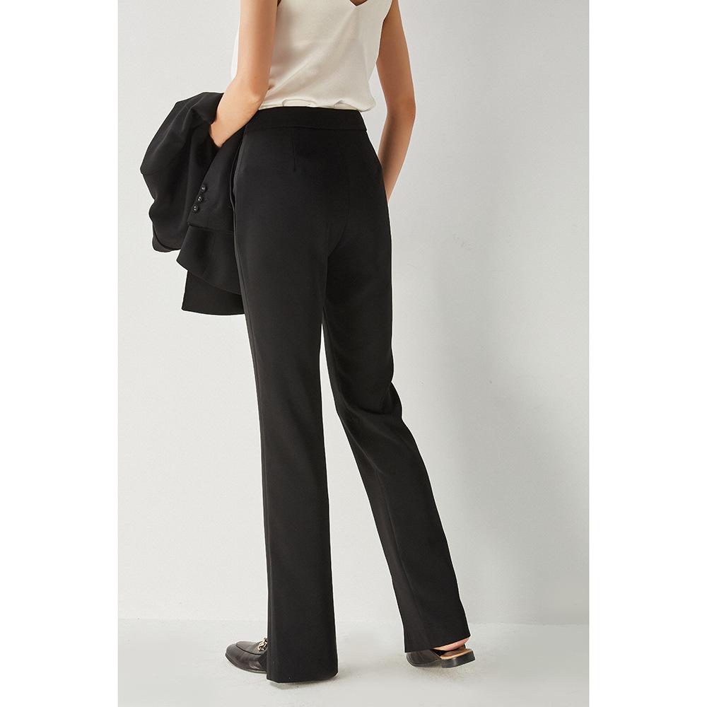 Womens Bottoms |  High-Waisted Slit-Hem Flare Pant – Magic Crepe® Bottoms Bottoms