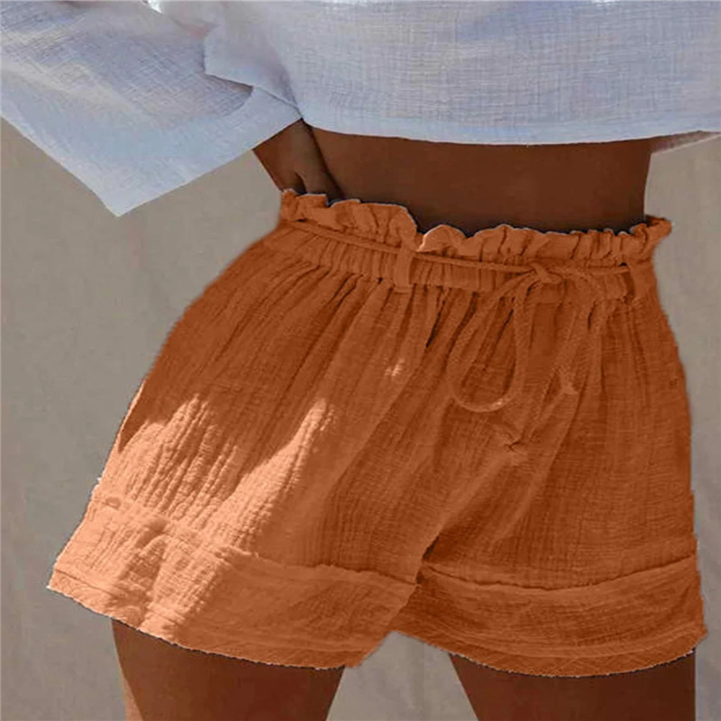 Womens Bottoms |  Linen Double Waistband Shorts Bottoms Bottoms