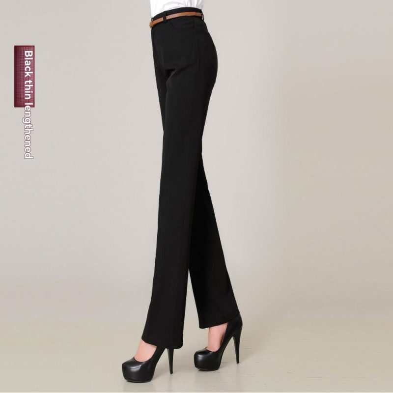 Womens Bottoms |  Mid-Rise Seamed Straight-Leg Pant – Magic Crepe® Bottoms Bottoms