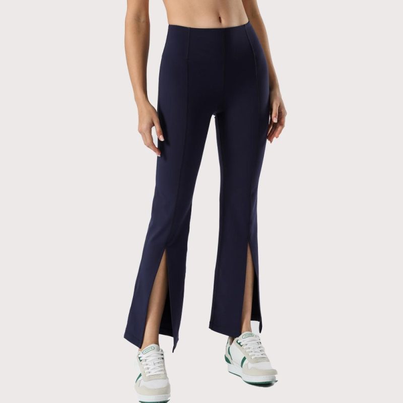 Womens Bottoms |  Mid-Rise Side-Slit Leggings Bottoms Bottoms