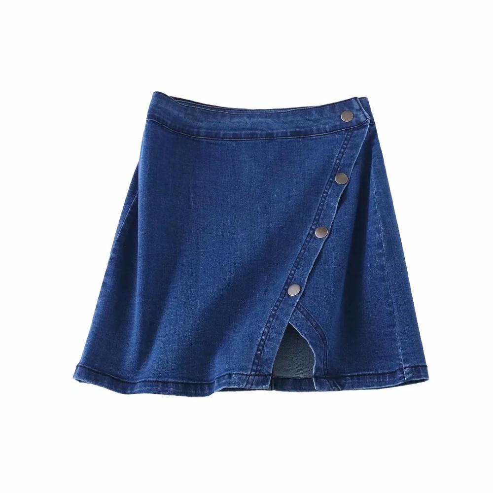 Womens Bottoms |  Notched Denim Mini Bottoms Bottoms