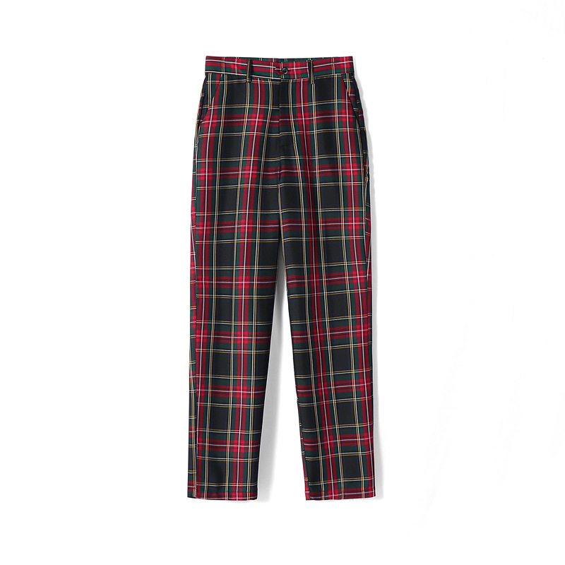 Womens Bottoms |  Plaid Flared Ankle Pant Bottoms Bottoms