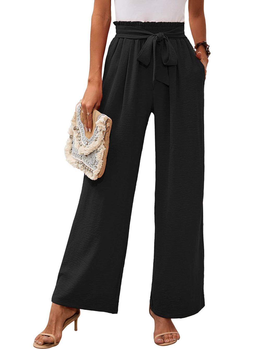 Womens Bottoms |  Pleated Knit Wide-Leg Capri Pant Bottoms Bottoms