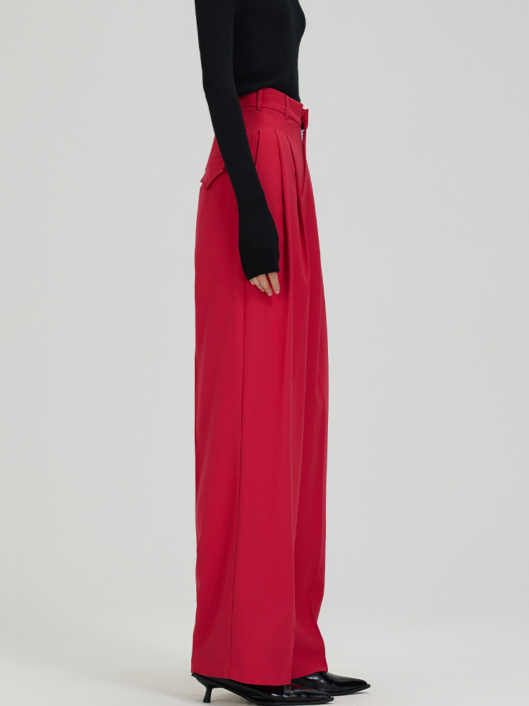 Womens Bottoms |  Plus Belted Crepe Wide Leg Pant Bottoms Bottoms