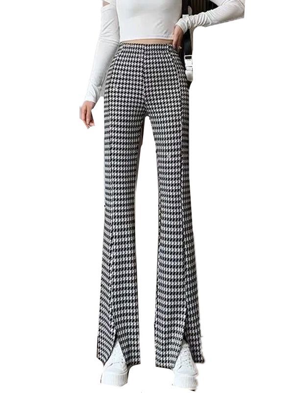 Womens Bottoms |  Plus Mini Gingham Pleated Pant Bottoms Bottoms