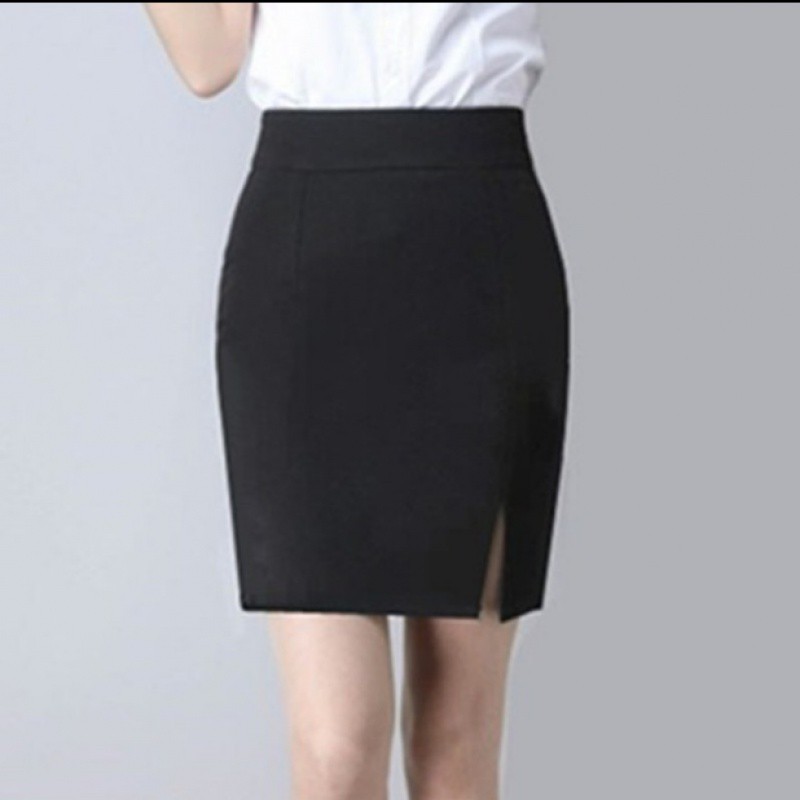 Womens Bottoms |  Plus Side Slit Ponte Midi Skirt Bottoms Bottoms