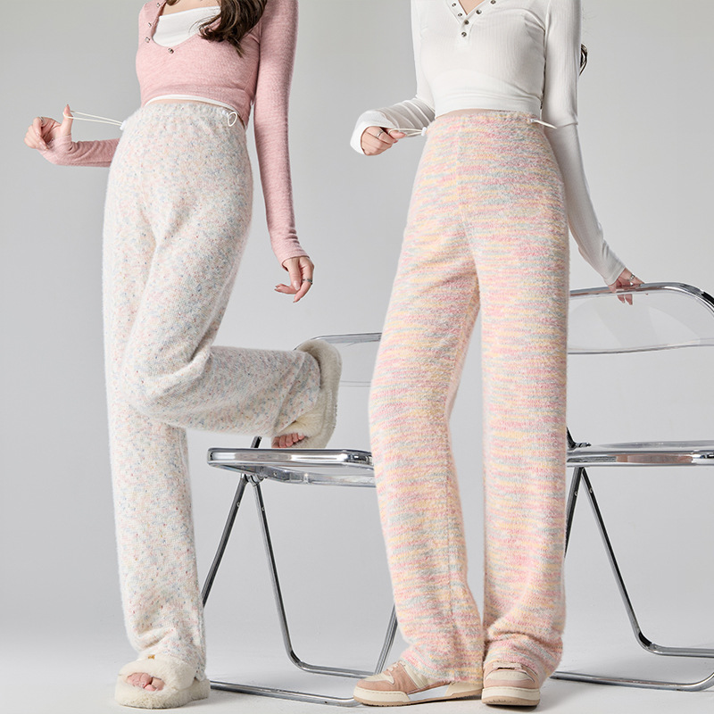 Womens Bottoms |  Space Dyed Knitted Flares Bottoms Bottoms