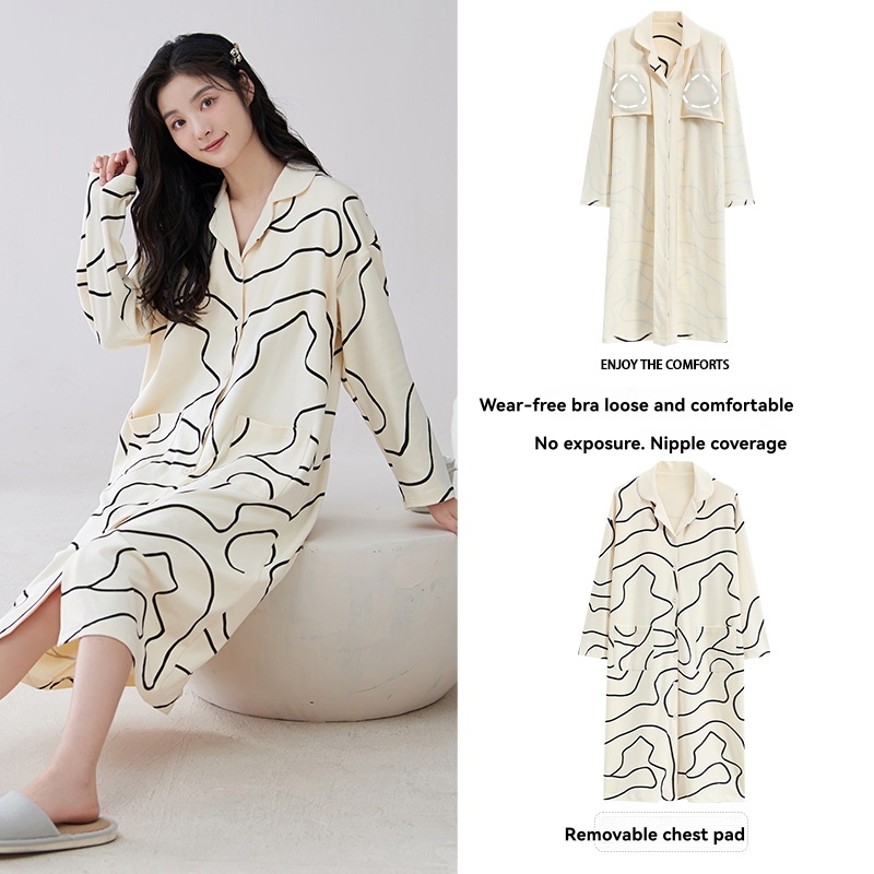 Womens Dresses & Jumpsuits |  Long Sleeve Abstract Wave Print Dress Clothing Dresses & Jumpsuits