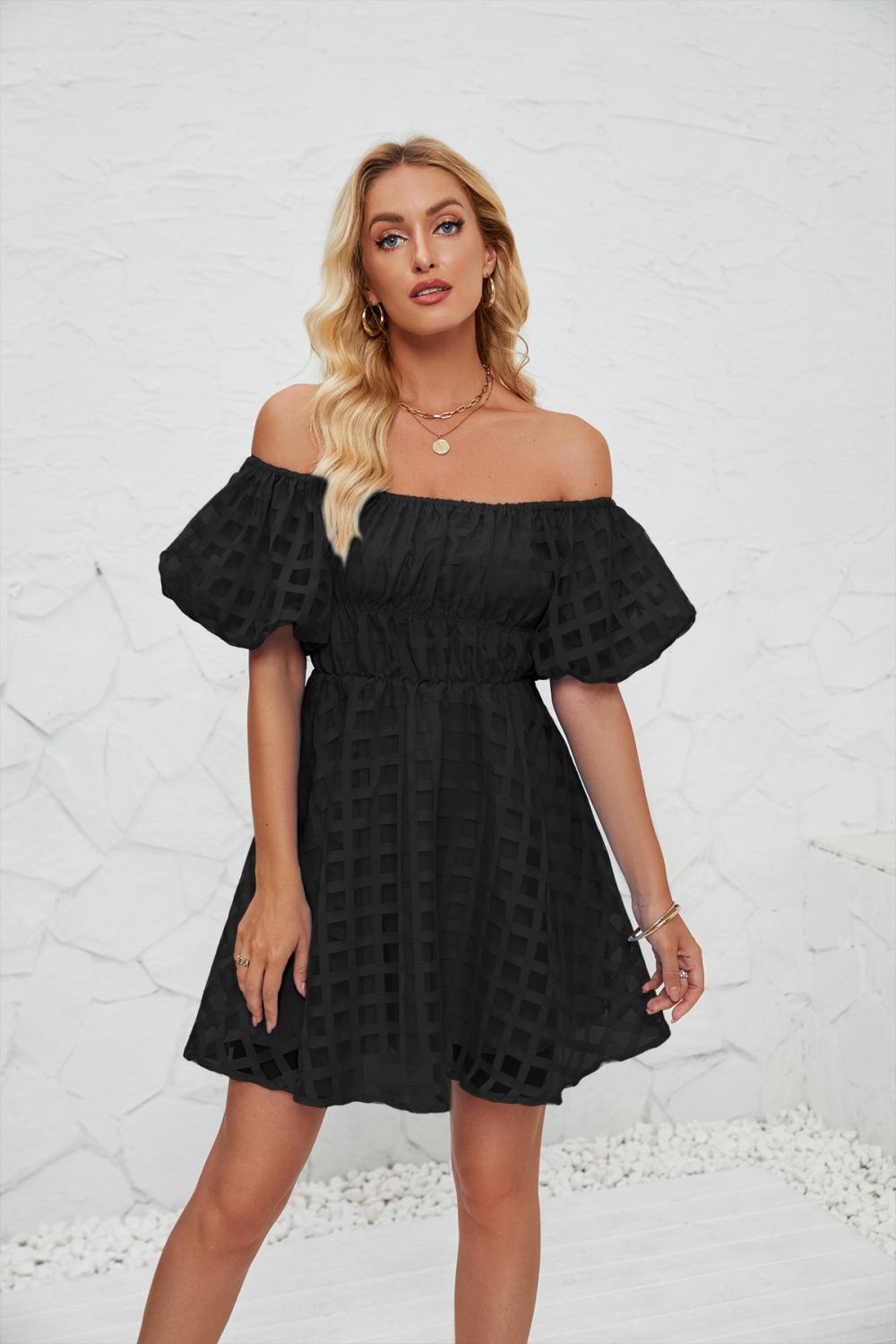 Womens Dresses & Jumpsuits |  Puff-Sleeve Square-Neck Smocked Midi Dress Clothing Dresses & Jumpsuits