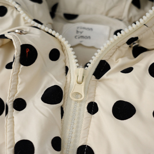 Womens Jackets + Coats |  Faika Polka Dot Puffer Clothing BLACK & WHITE