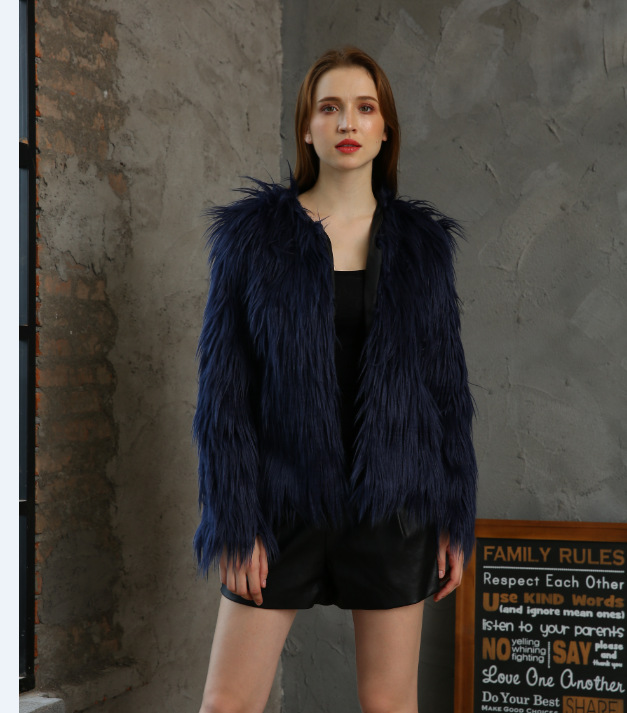 Womens Jackets + Coats |  Gradient Faux Fur Coat Clothing Jackets + Coats