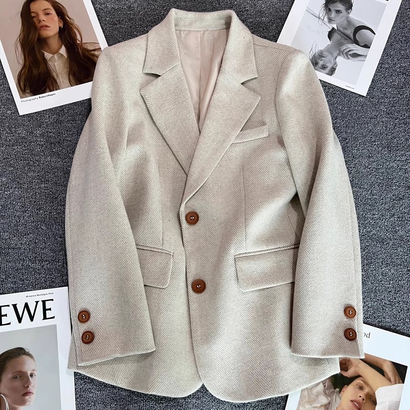 Womens Jackets + Coats |  Mari Blazer Coat Clothing BEIGE