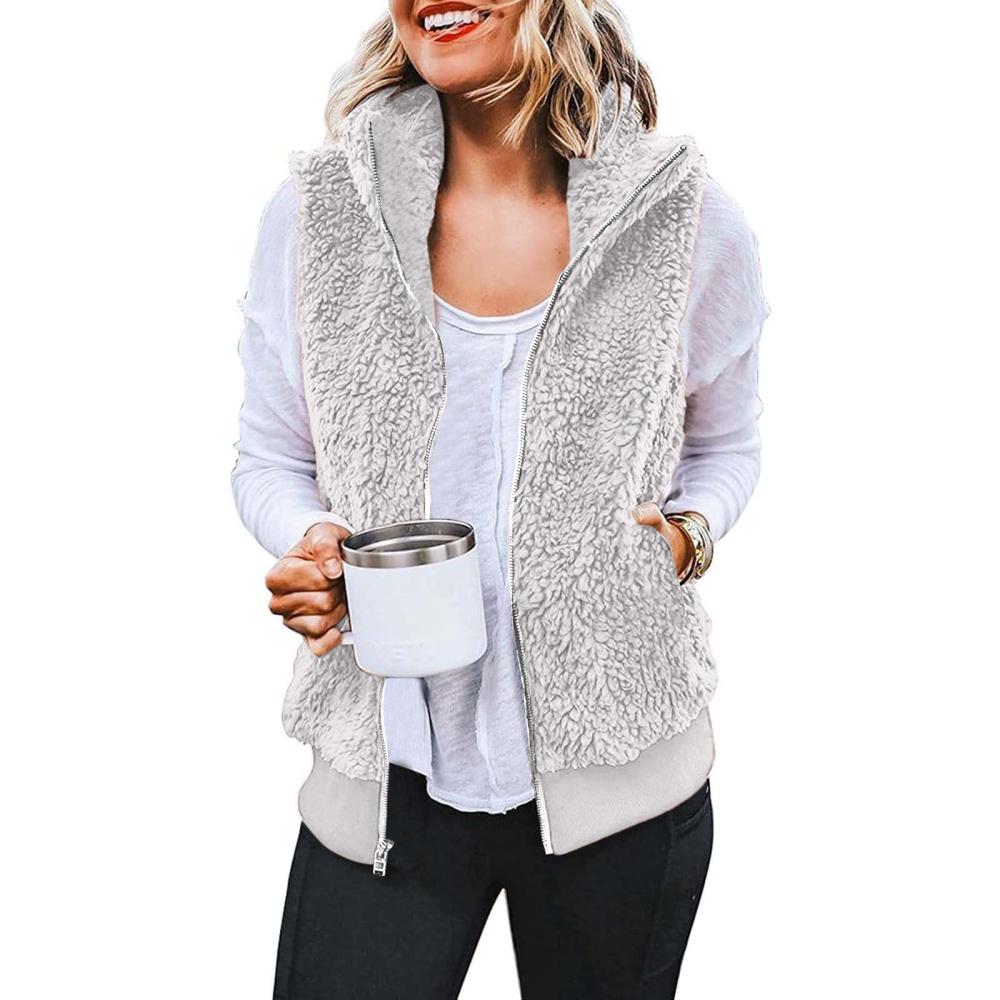 Womens Jackets + Coats |  Teddy Textured Vest Clothing Jackets + Coats