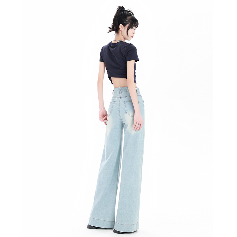 Womens Jeans |  Brighton High-Rise Wide Leg Jeans Clothing DENIM LIGHT