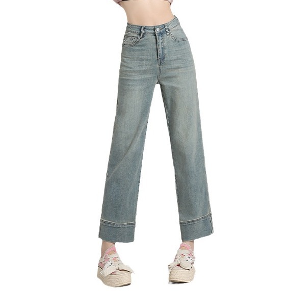 Womens Jeans |  Etta Cropped Wide-Leg Jeans Clothing Jeans