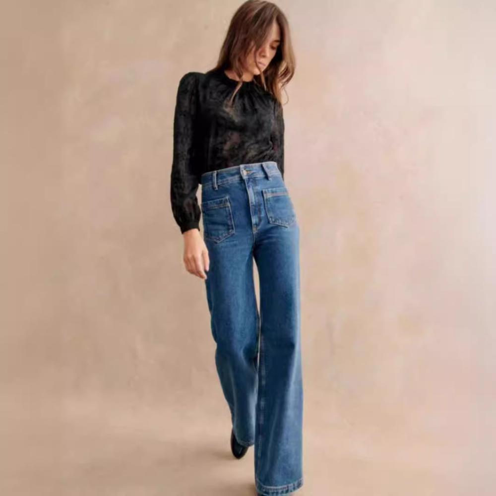 Womens Jeans |  High-Rise Sailor Jeans Clothing Denim Rinsed