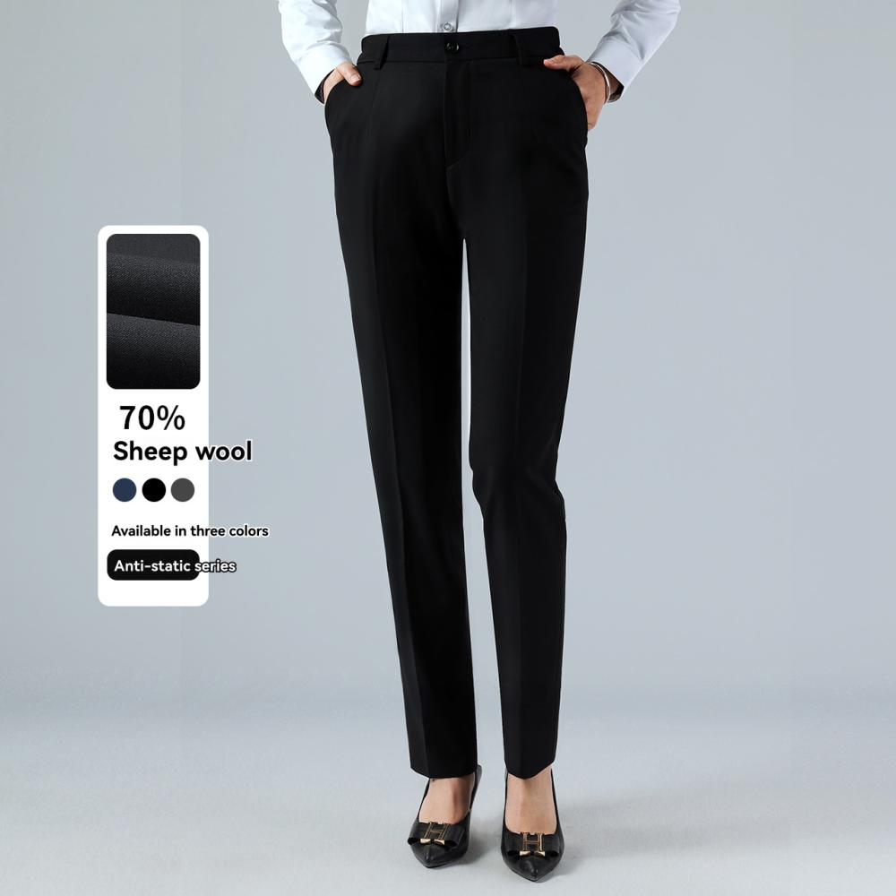 Womens Suiting |  Petite High Rise Straight Leg Pant Clothing Suiting