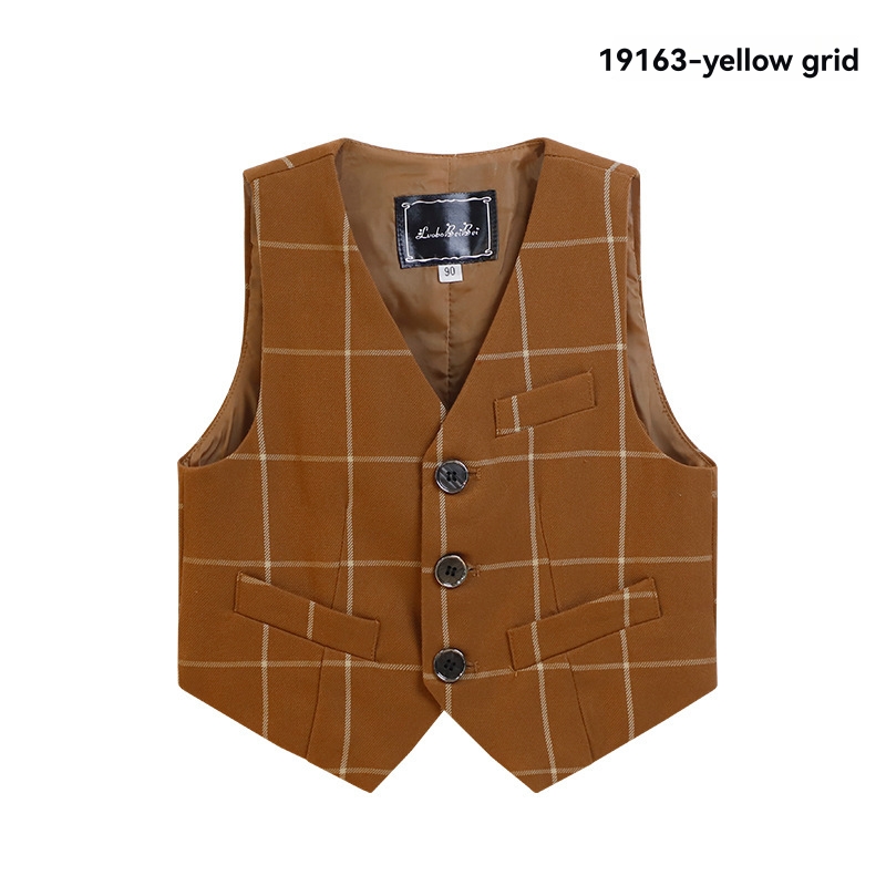 Womens Suiting |  V-Neck Belted Plaid Vest Clothing Suiting