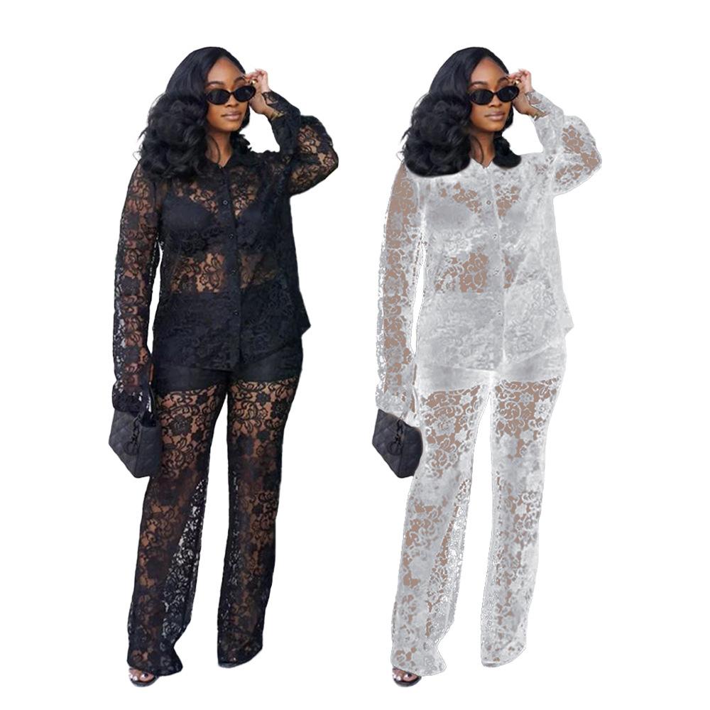 Womens Suiting |  Plus Lace Straight Leg Pant Bottoms Bottoms