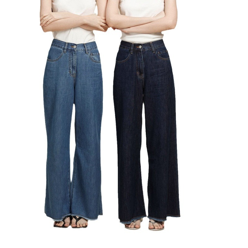 Womens Bottoms |  Plus High Rise Cropped Wide Leg Jeans Bottoms Bottoms