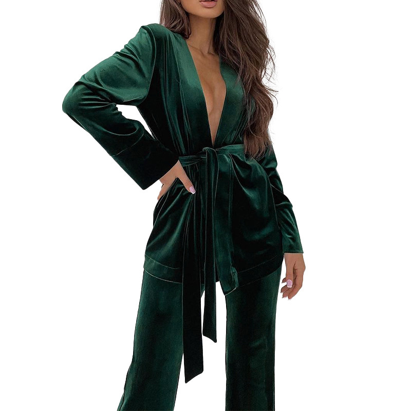 Womens Tops |  Velour Wrap Lounge Robe Clothing Tops